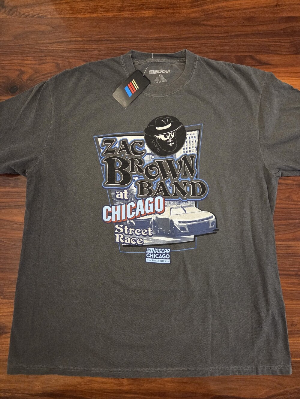 Zac Brown Band At Chicago Nascar Street Race Band Tee Shirt Mens Size XL